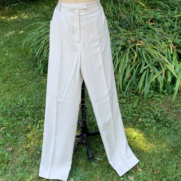 Angela Mark Cream Raw Silk Jacket & Matching Pants - Picture 11 of 16